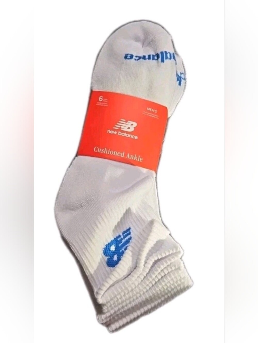 New Balance Mens Active Cushion Ankle socks Arch support SZ 8-12.5  -6 Pairs